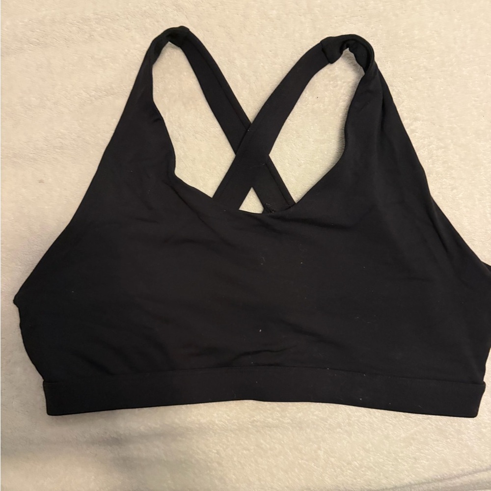 Black Cross-Back Bralette for Women